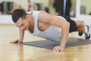 How to breathe when pushing up from the floor