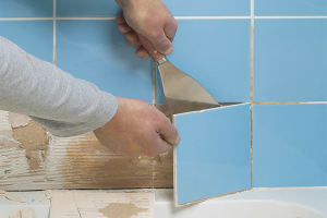How to remove old tiles from bathroom walls