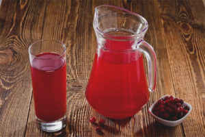 Frozen lingonberry fruit drink