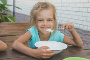 Semolina porridge for children